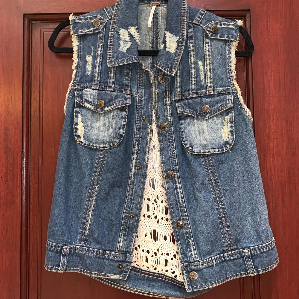 Free People Denim Vest